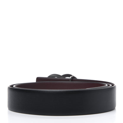 Chanel Calfskin CC Reversible Belt 90 Black Burgundy 2 of 3