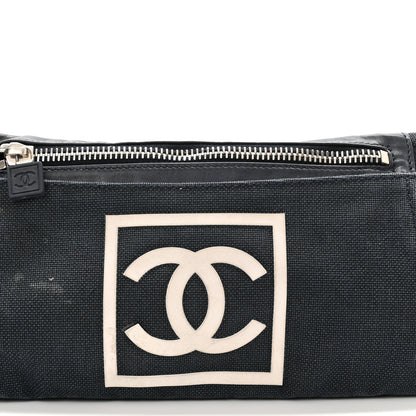 Chanel Canvas Sport Logo Waist Belt Bag Navy 7 of 10