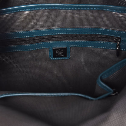 MCM Visetos Medium Side Studs Stark Backpack Teal 9 of 9