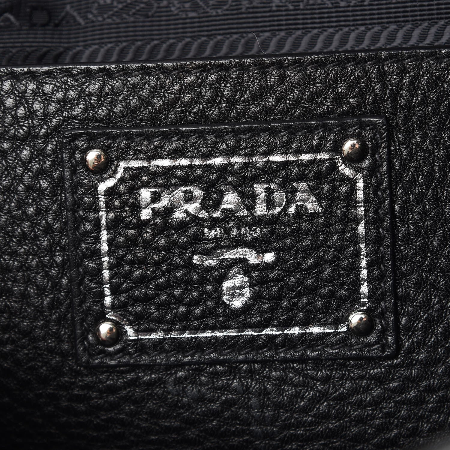 Prada Vitello Daino Side Pocket Tote Nero Black 7 of 9