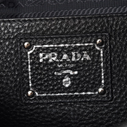 Prada Vitello Daino Side Pocket Tote Nero Black 7 of 9