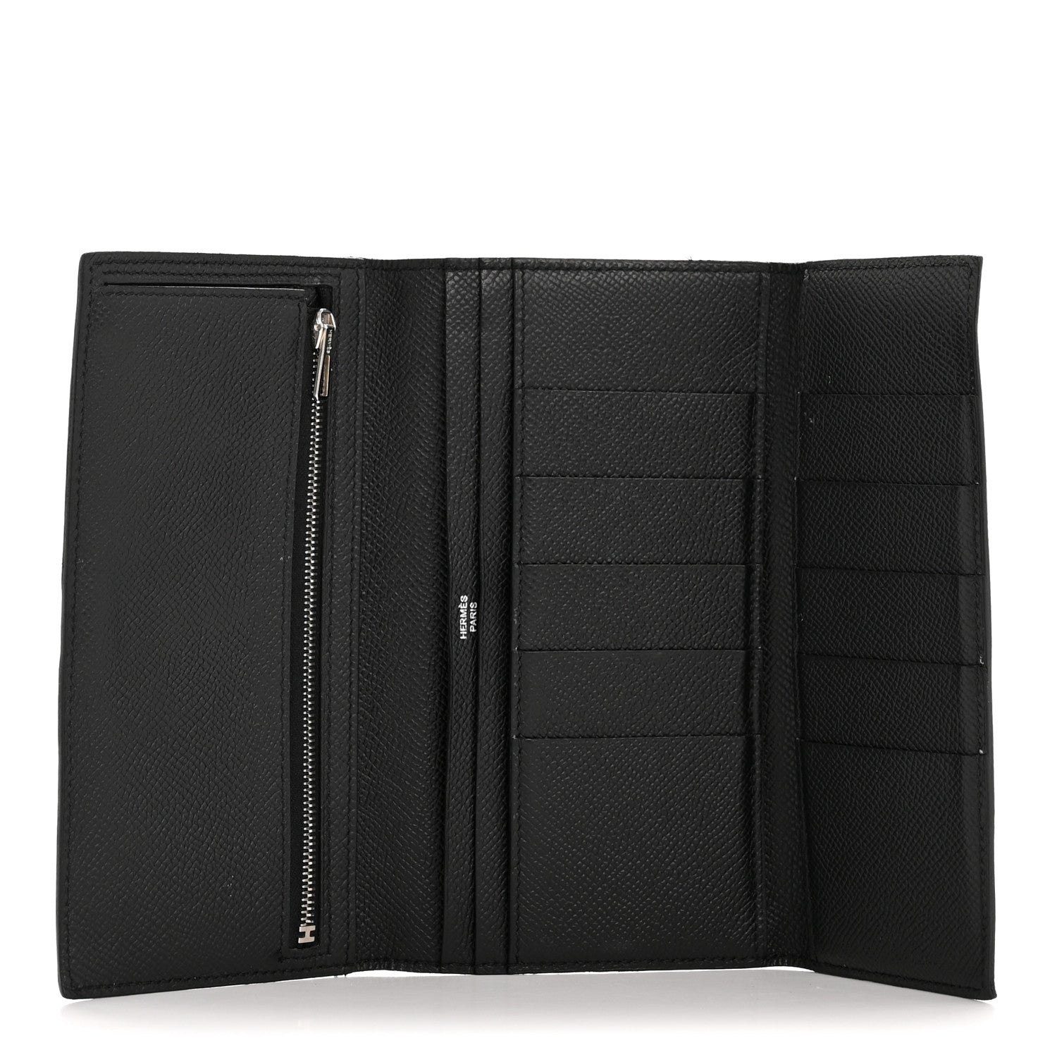 Hermes Epsom Tri-Fold Bearn Gusset Wallet Black 5 of 8