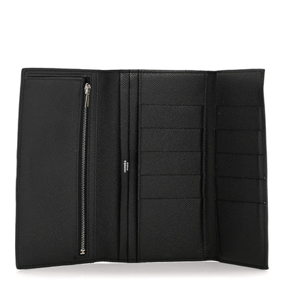 Hermes Epsom Tri-Fold Bearn Gusset Wallet Black 5 of 8