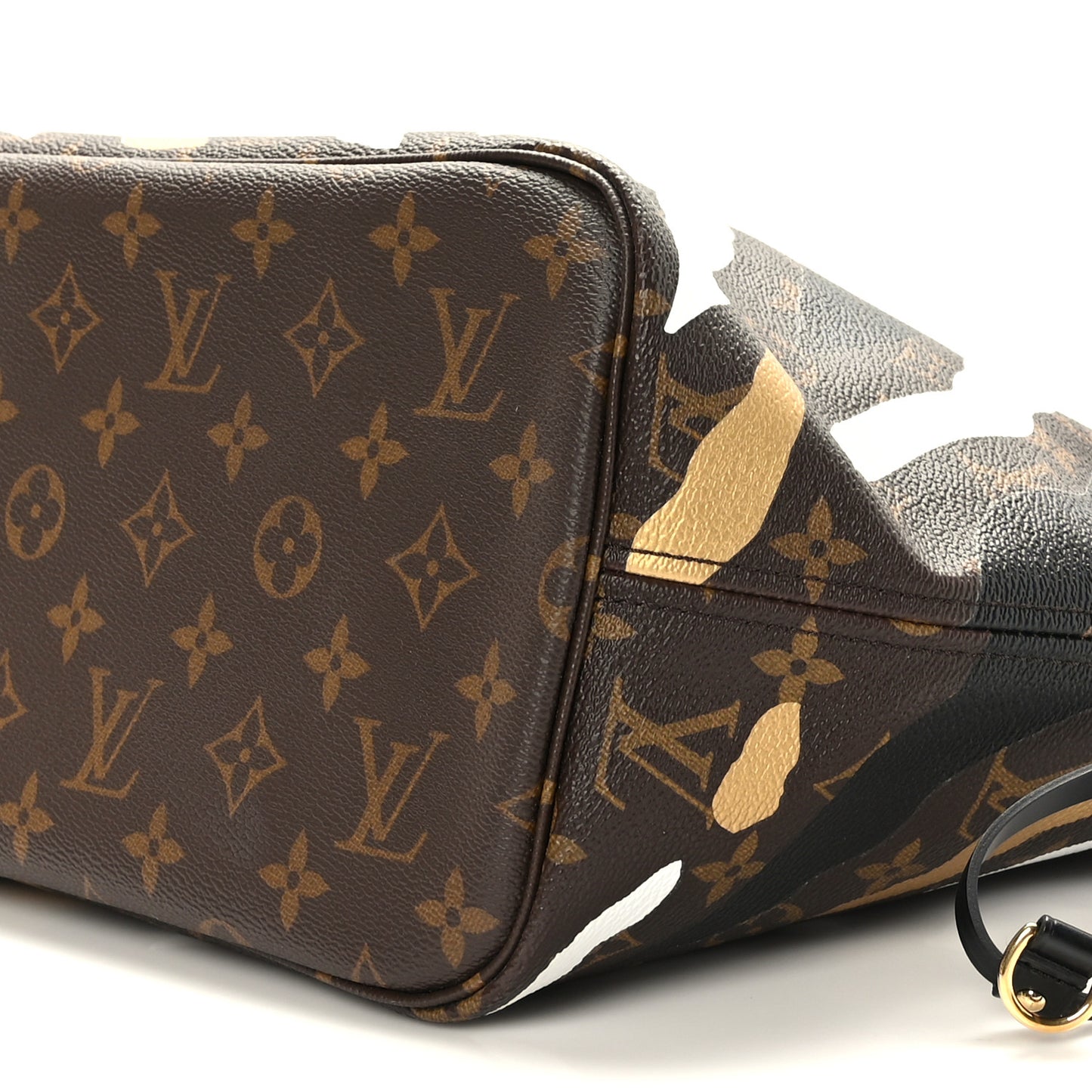 X LOL Monogram Neverfull MM Gold Silver