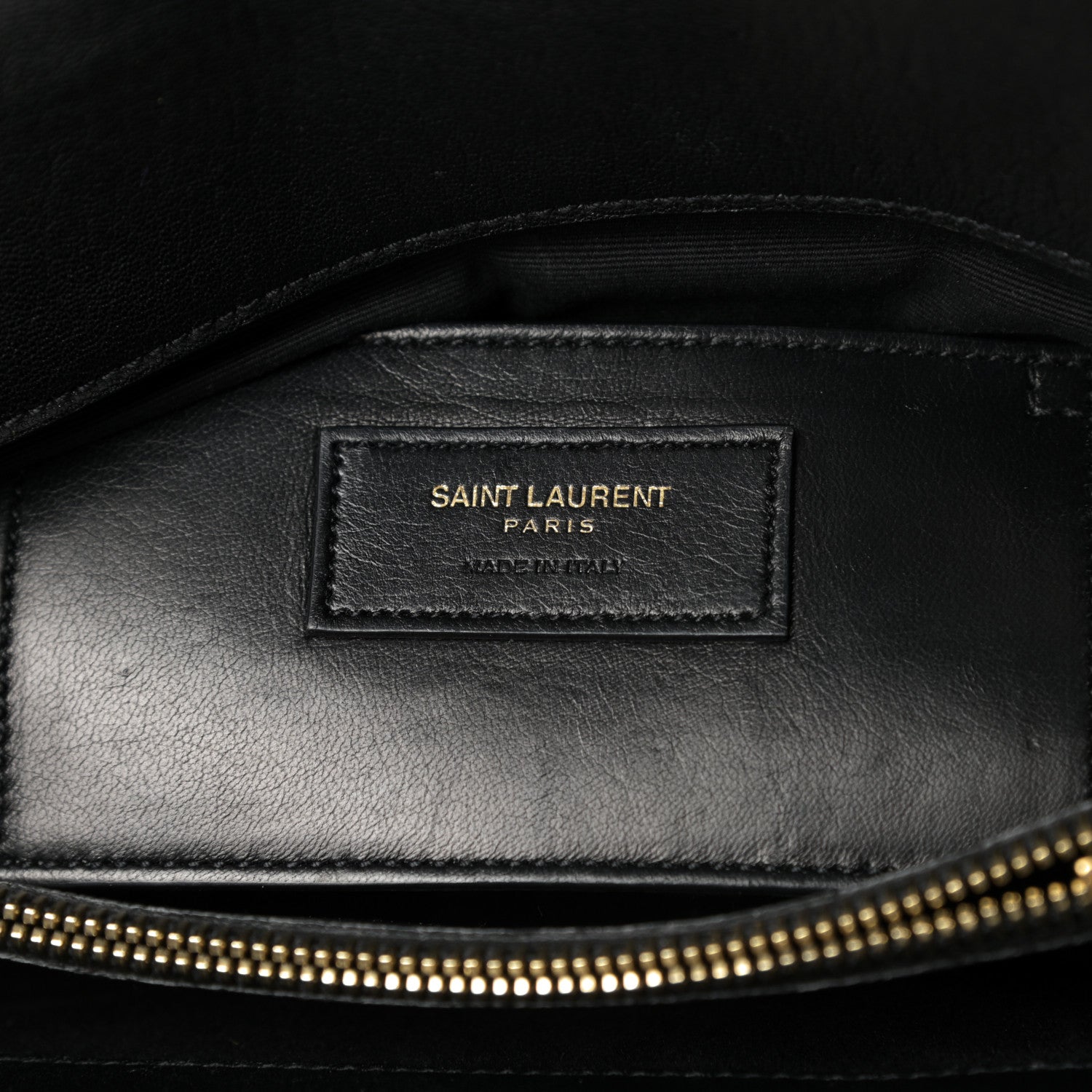 Saint Laurent Sheepskin Matelasse Chevron Monogram Large College Satchel Black 7 of 11