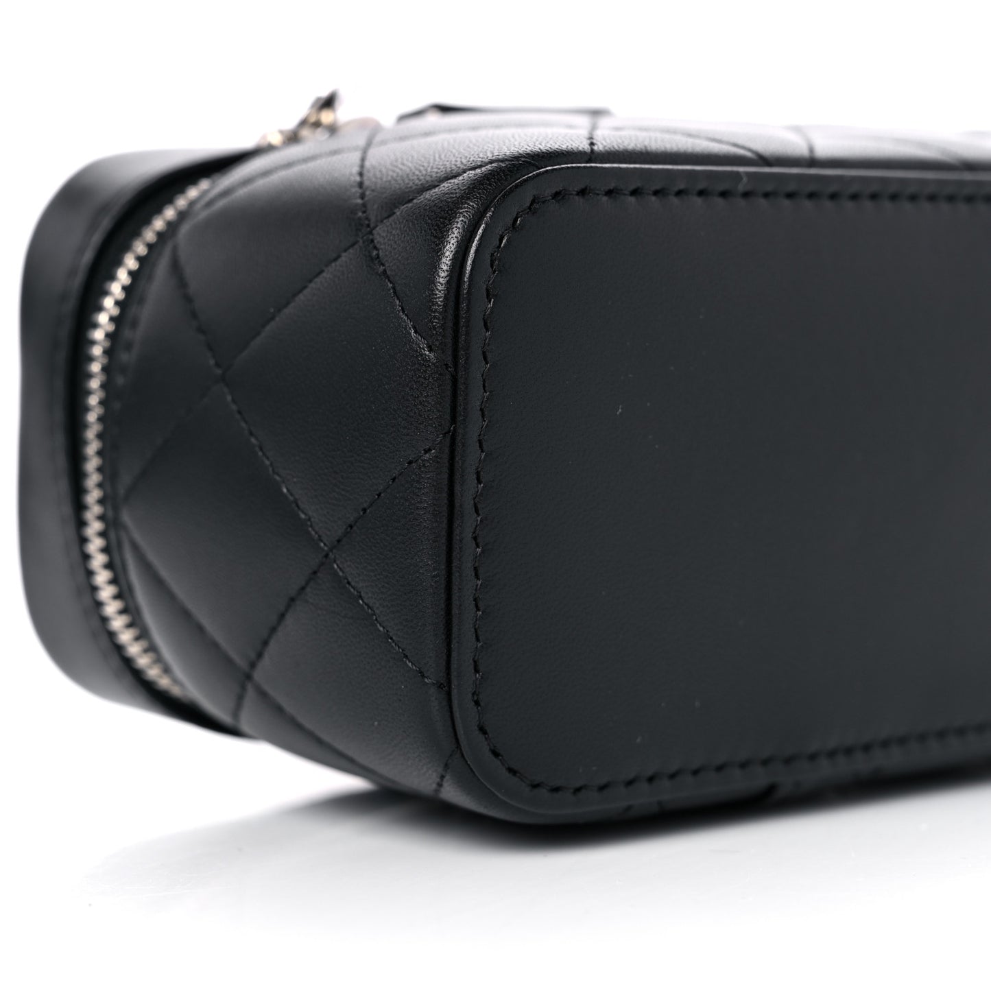 Lambskin Quilted Watch Case Black
