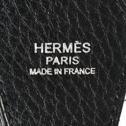 Hermes Toile Taurillon Clemence Shoulder Strap Black 4 of 6