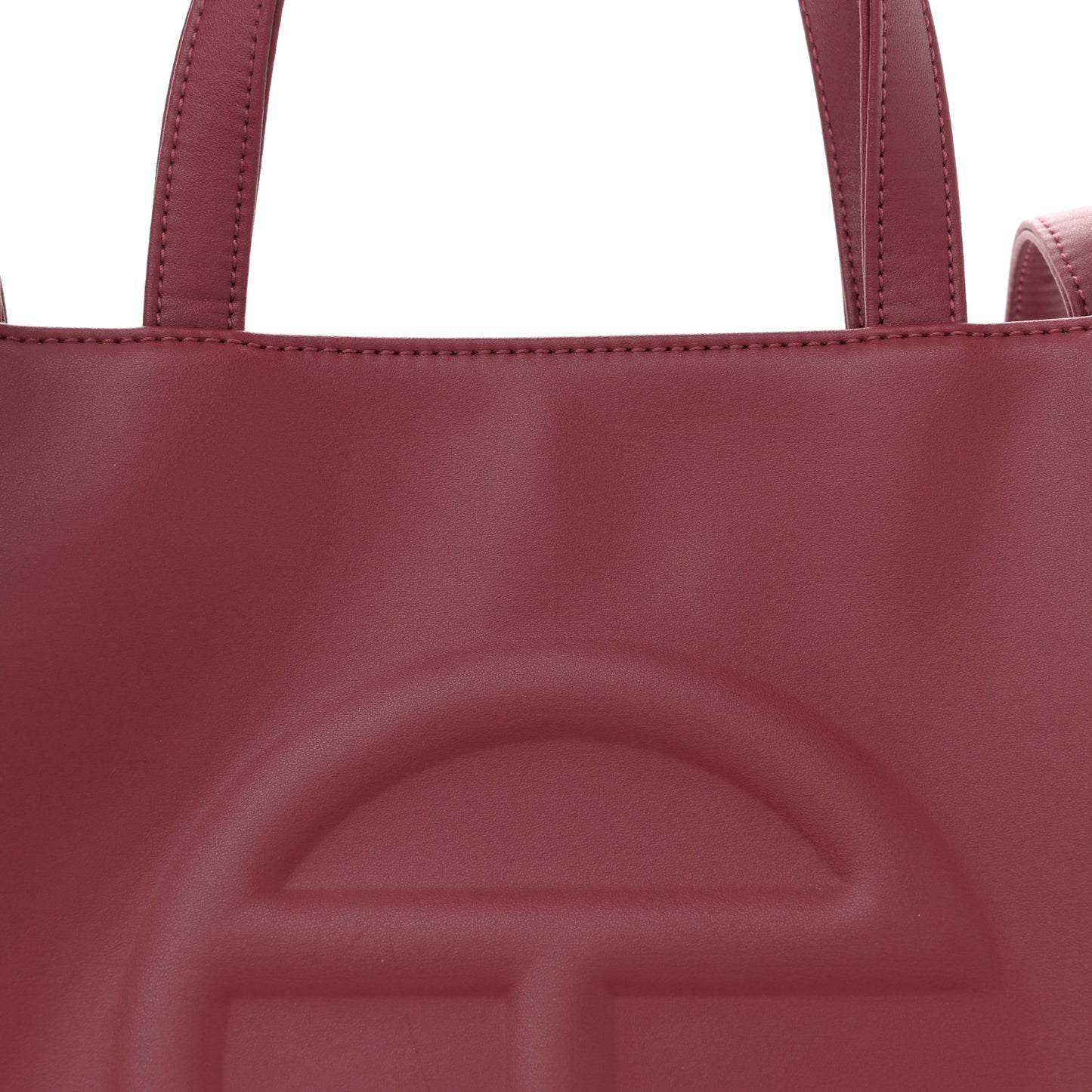 Vegan Leather Medium Shopping Bag Oxblood