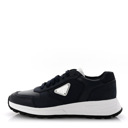 Prada Rois Nylon Triangle Logo Mens Low Top Sneakers 8.5 Bluette 1 of 10