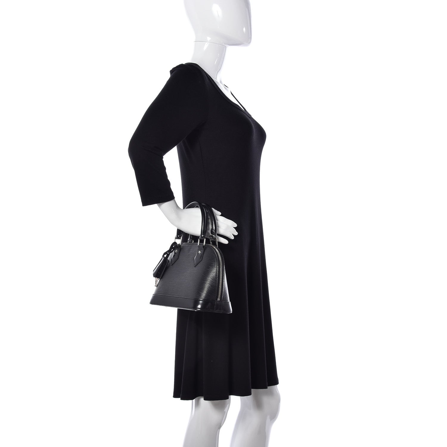 Louis Vuitton Epi Alma BB Black 3 of 14