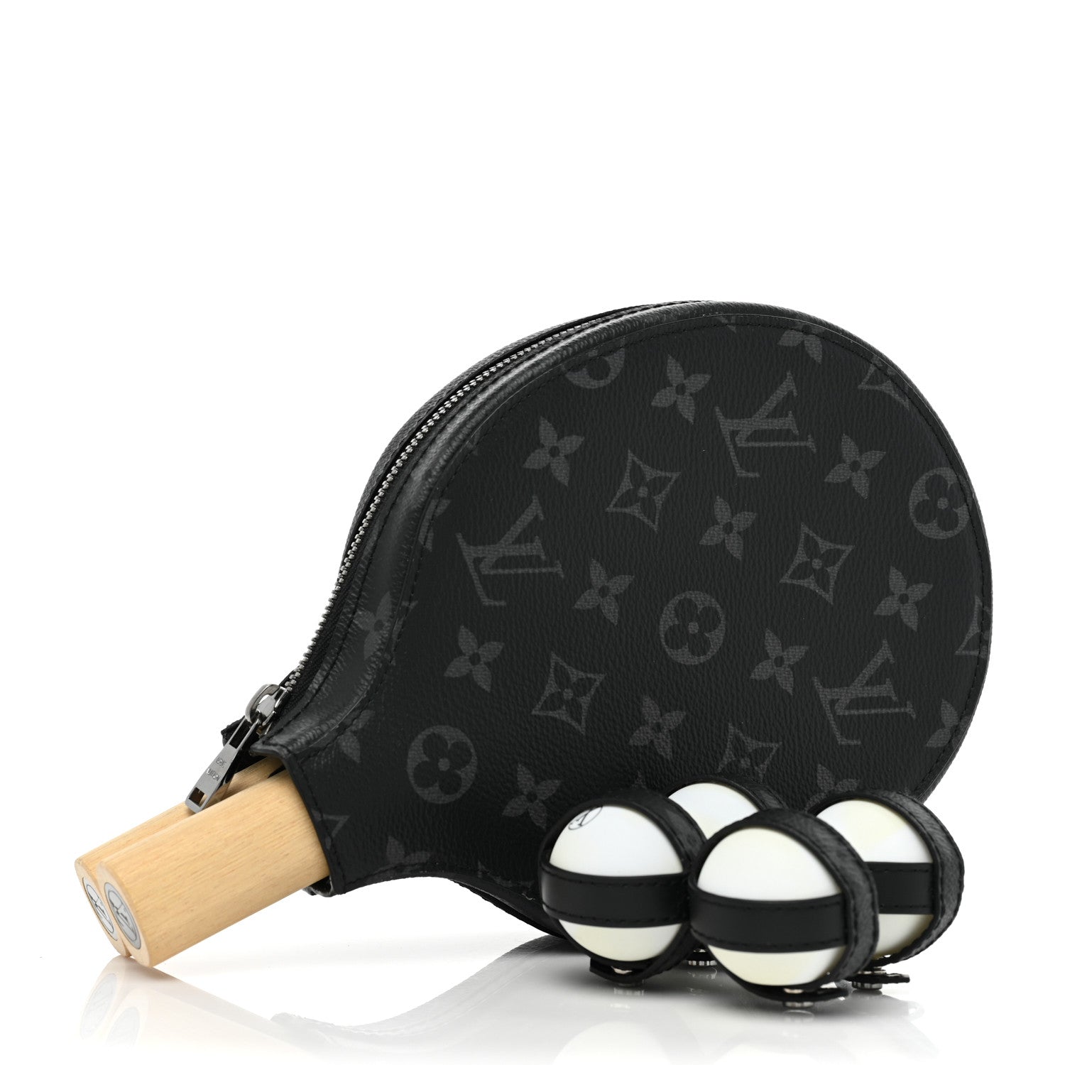 Louis Vuitton Monogram Eclipse Wood James Ping Pong Set 2 of 10