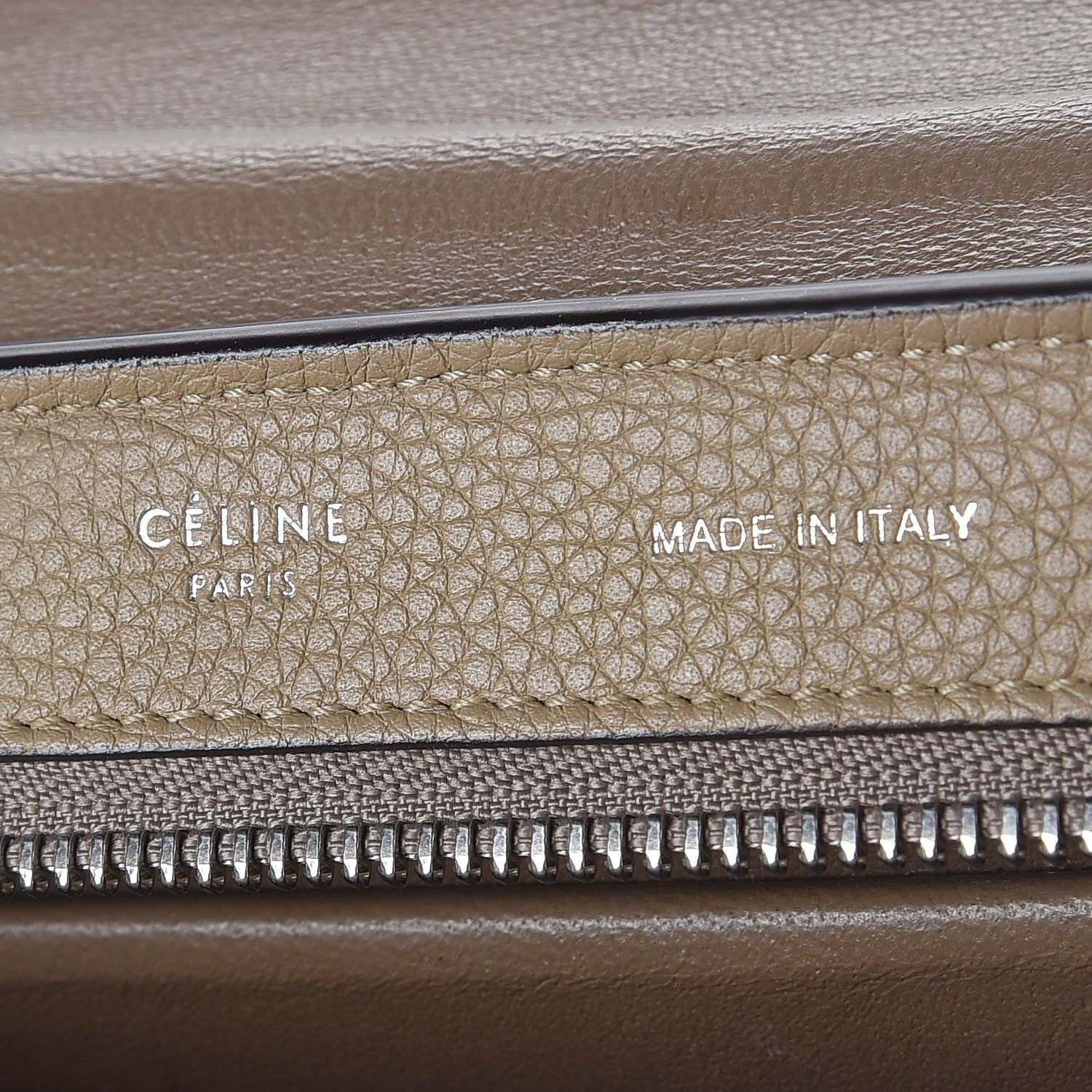 Celine Drummed Calfskin Suede Small Trapeze Dune 7 of 7