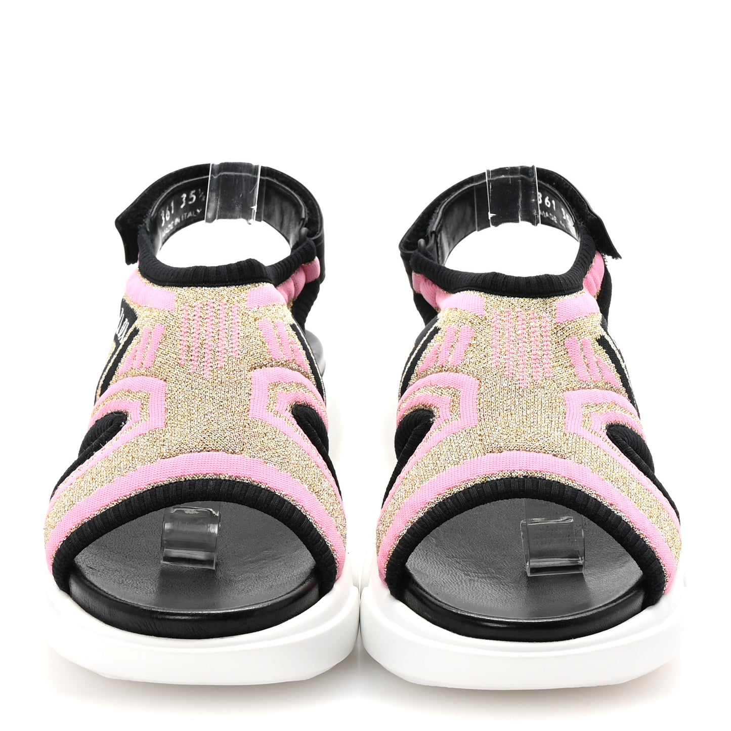 Knit Cloudbust Sandals 35.5 Black Begonia Gold