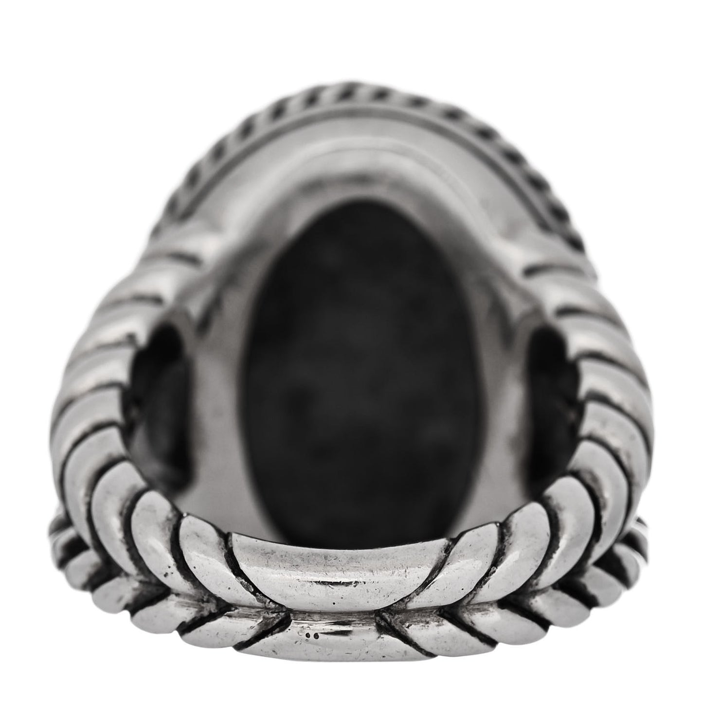 Sterling Silver Diamond Cable Coil Ring 49 5