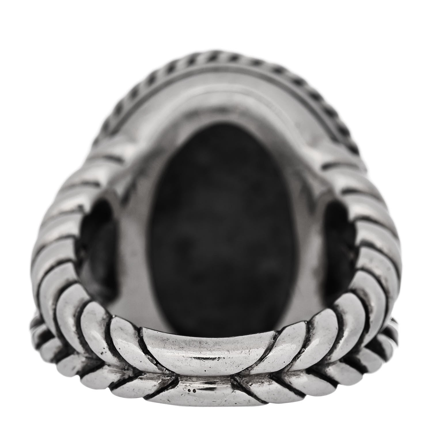 David Yurman Sterling Silver Diamond Cable Coil Ring 49 5 4 of 5