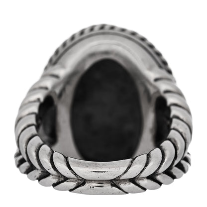 David Yurman Sterling Silver Diamond Cable Coil Ring 49 5 4 of 5