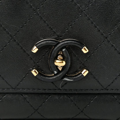 Chanel Calfskin Stitched Small Covered CC Flap Bag Black 8 of 11