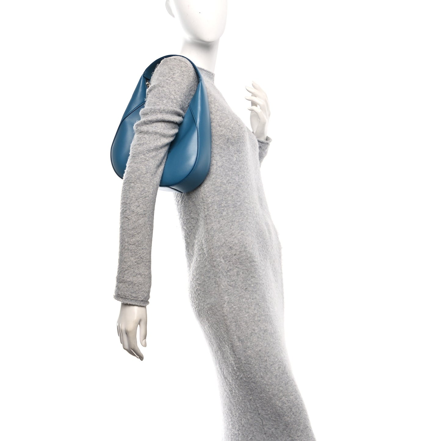 Eco Alter Nappa Perforated Logo Small Hobo Teal