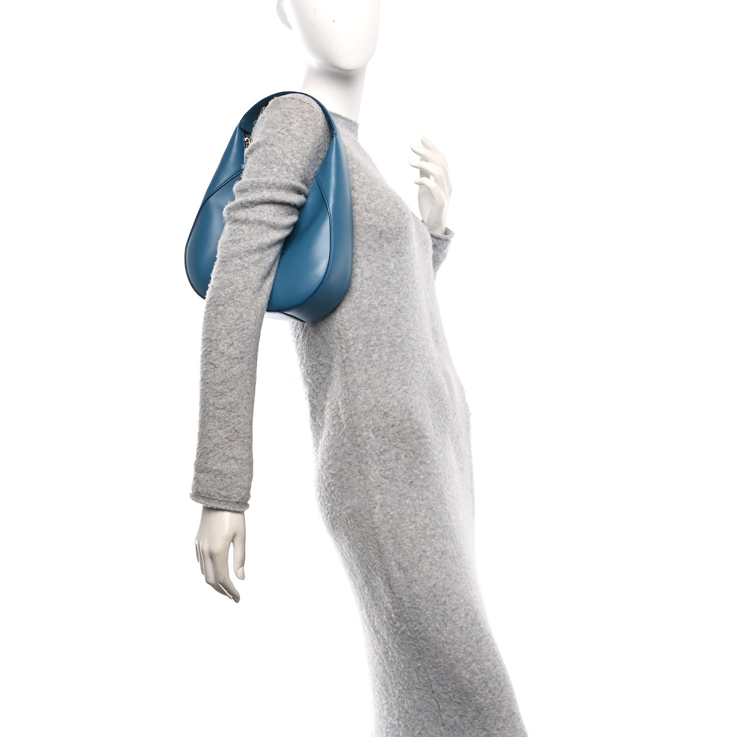 Stella McCartney Eco Alter Nappa Perforated Logo Small Hobo Teal 2 of 9