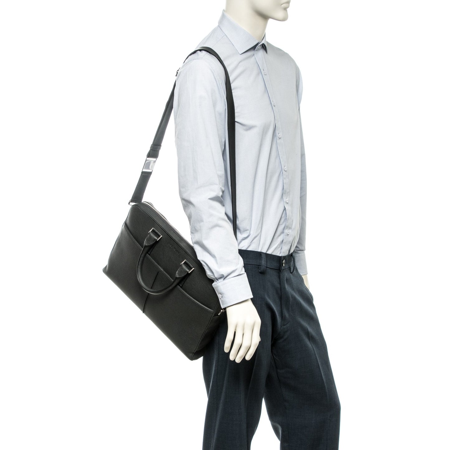 HOMME Calfskin Briefcase Grey