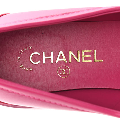 Chanel Lambskin Quilted CC Turnlock Loafers 41 Fuchsia 8 of 9