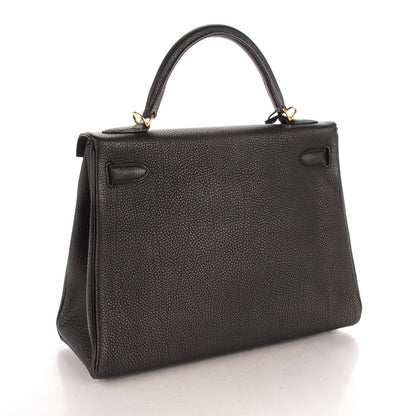 Hermes Togo Kelly Retourne 32 Black 3 of 27