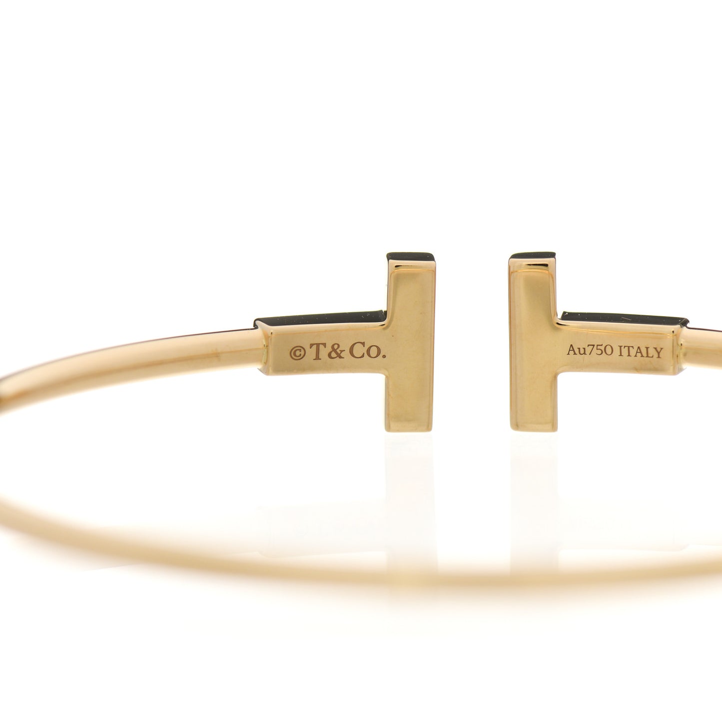 18K Yellow Gold Tiger Eye T Wire Bracelet