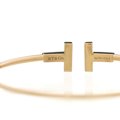 Tiffany 18K Yellow Gold Tiger Eye T Wire Bracelet 3 of 5