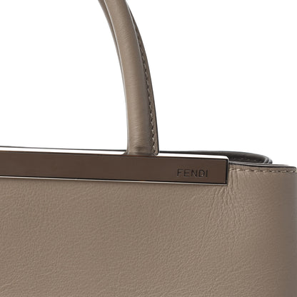 Fendi Vitello Dolce Century Petite 2Jours Tote Tortora Carbone 9 of 9
