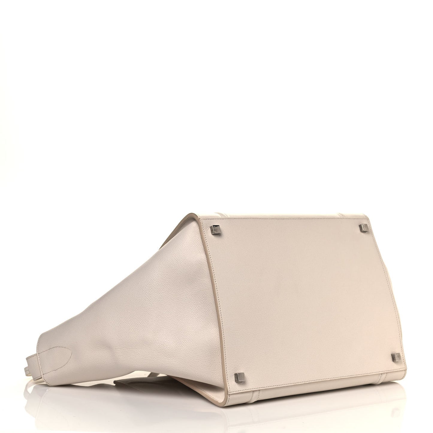 Grained Calfskin Medium Phantom Luggage Cream