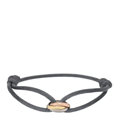 Cartier 18k Pink Yellow White Gold Trinity Adjustable Cord Bracelet Grey 1 of 4
