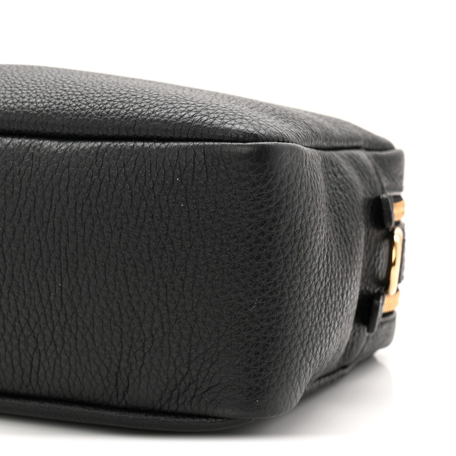 Prada Vitello Daino Soft Medium Double Zip Shoulder Bag Black 10 of 10
