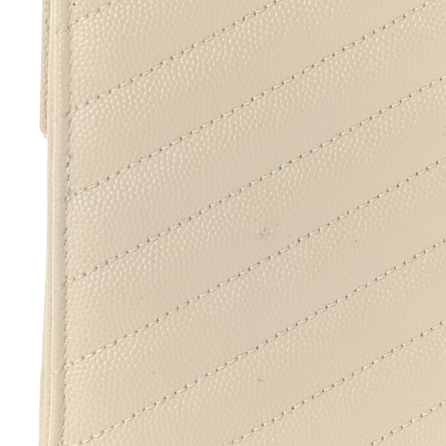 Grain De Poudre Matelasse Chevron Monogram Envelope Clutch Blanc Vintage