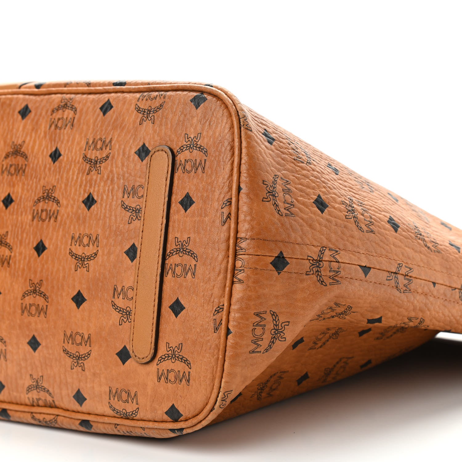 MCM Visetos Large Liz Reversible Shopper Tote Cognac 12 of 20