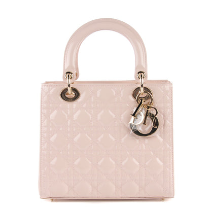 Christian Dior Patent Cannage Medium Lady Dior Rose Clair 1 of 9