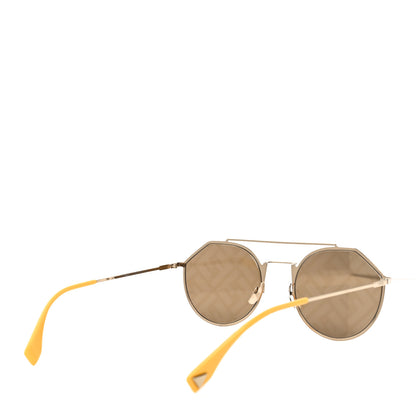 Fendi Metal Eyeline Aviator Sunglasses FF M0021/S  Gold 4 of 7