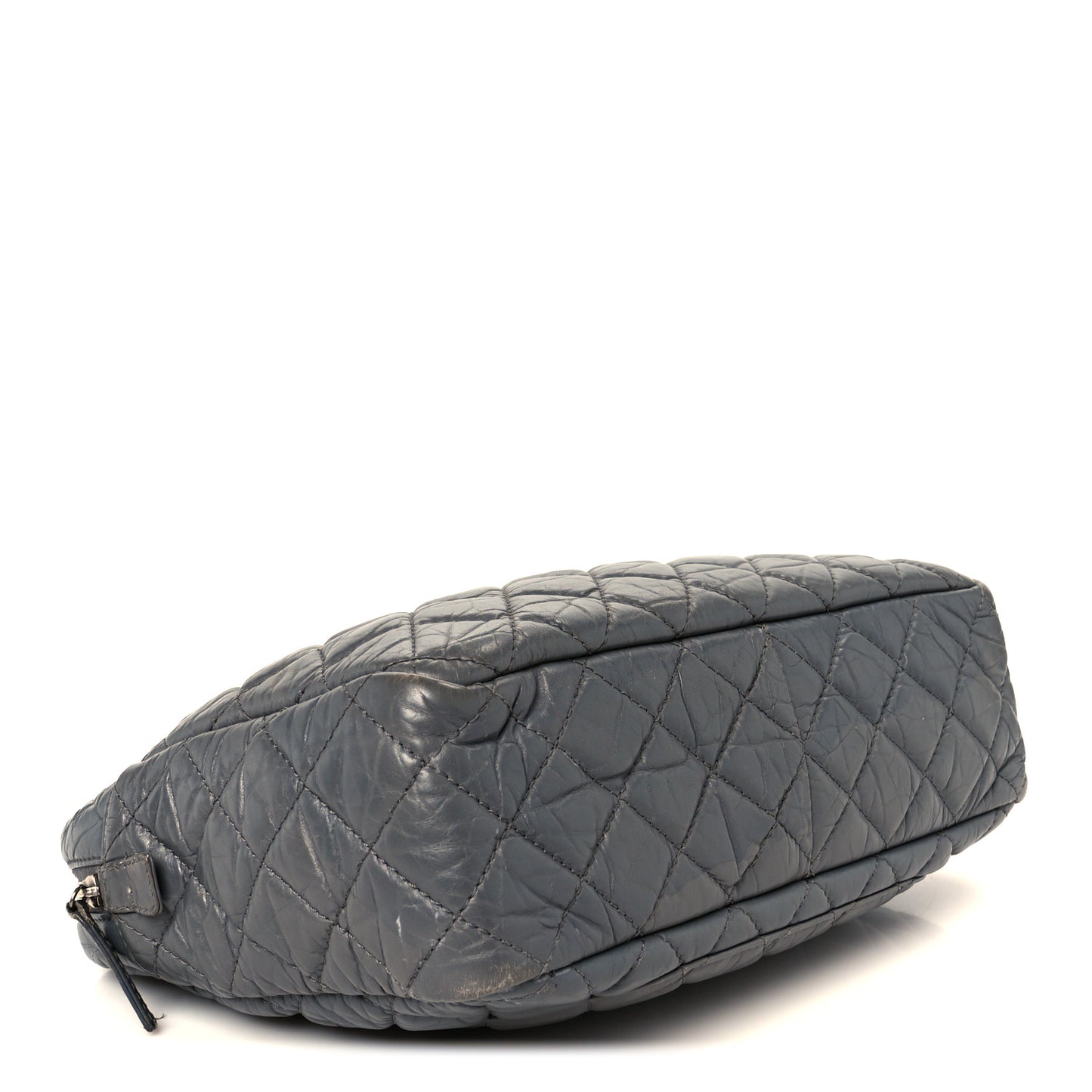 Aged Calfskin Quilted Large Reissue Camera Case Grey
