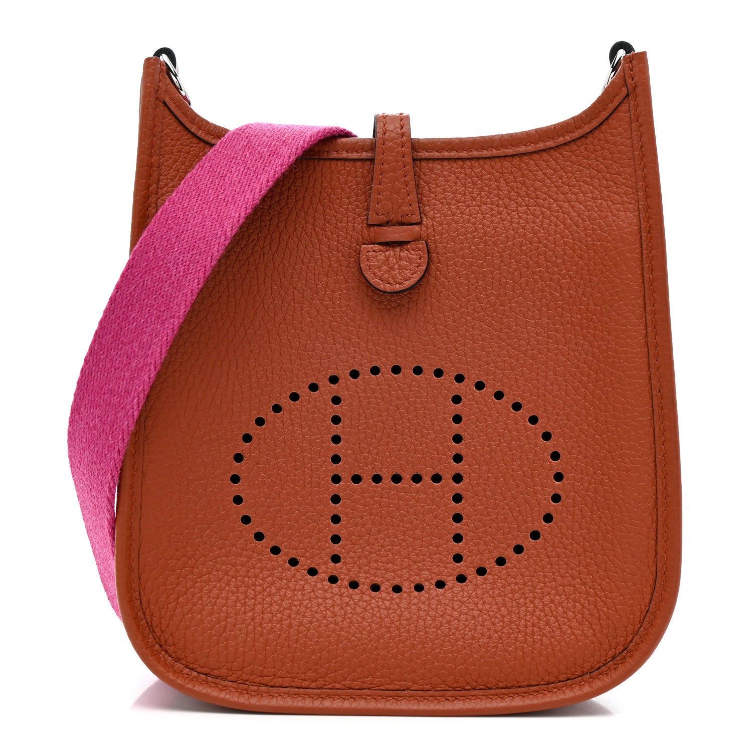 Hermes Taurillon Clemence Amazone Evelyne TPM Cuivre Rose Poupre 1 of 11