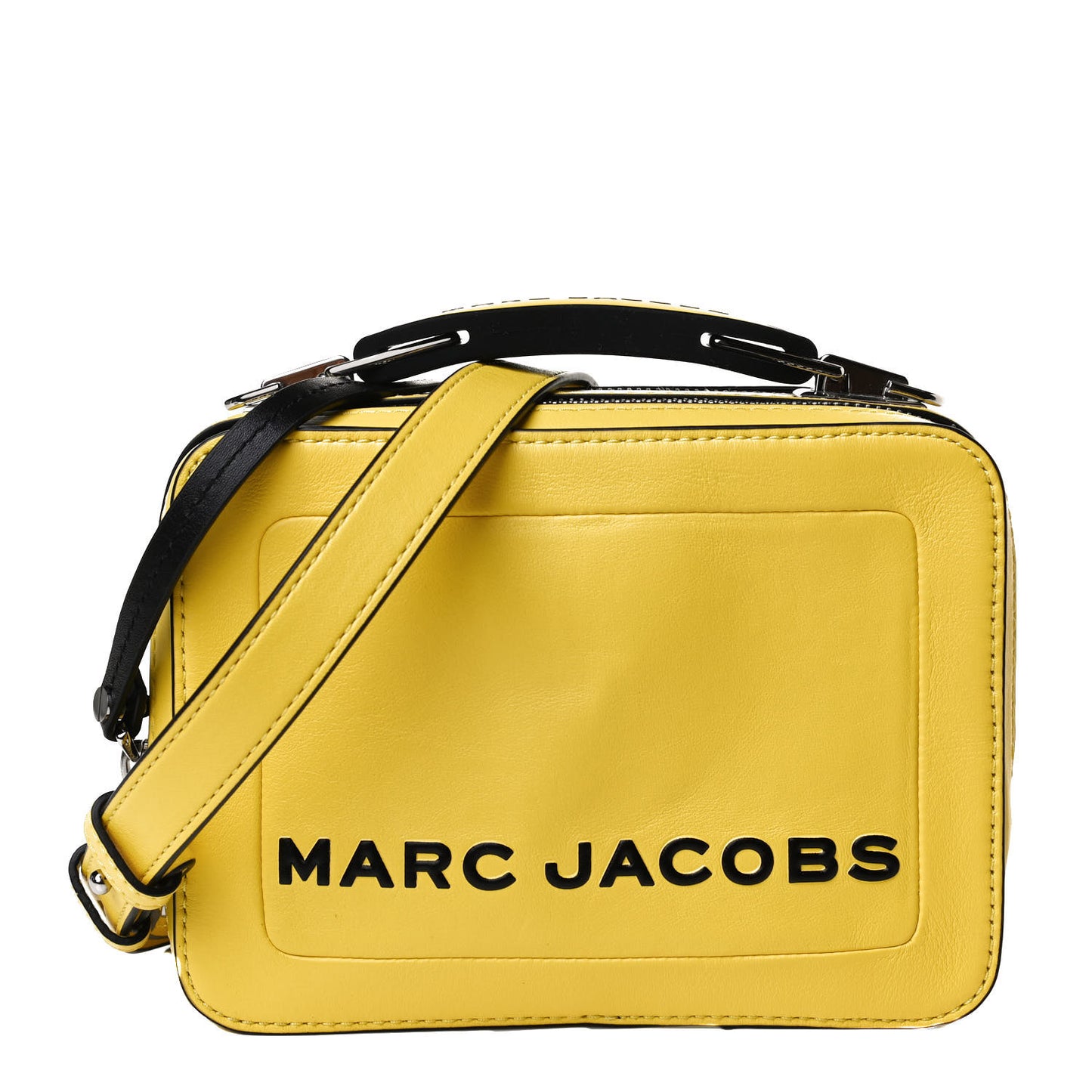 Calfskin Mini The Textured Box Bag Yellow
