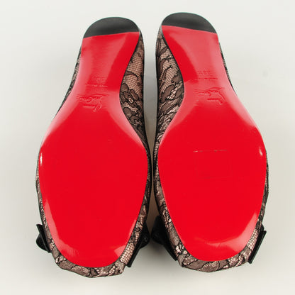 Christian Louboutin Satin Lace Boudoir Flats Chantilly 38.5 5 of 7