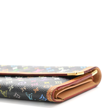 Louis Vuitton Monogram Multicolor Porte Tresor International Wallet Black 9 of 11