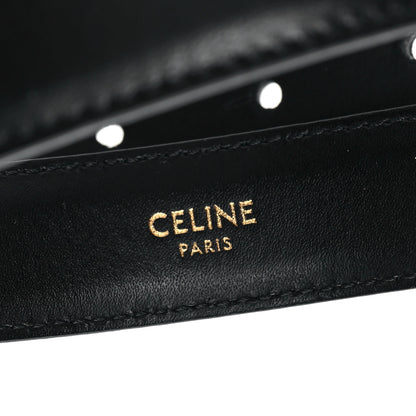 Celine Box Calfskin Medium 25mm Triomphe Belt 70 28 Black 2 of 5