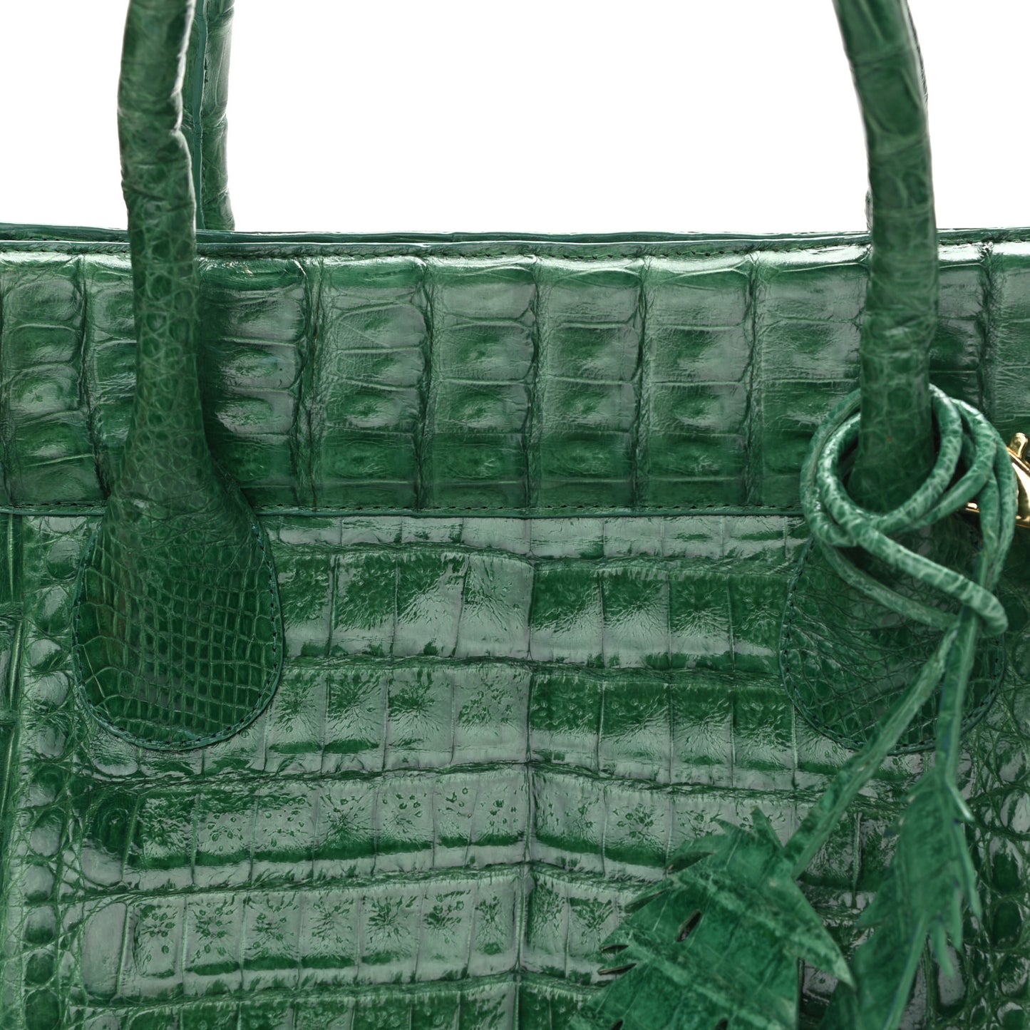 Crocodile Leaf Tote Green