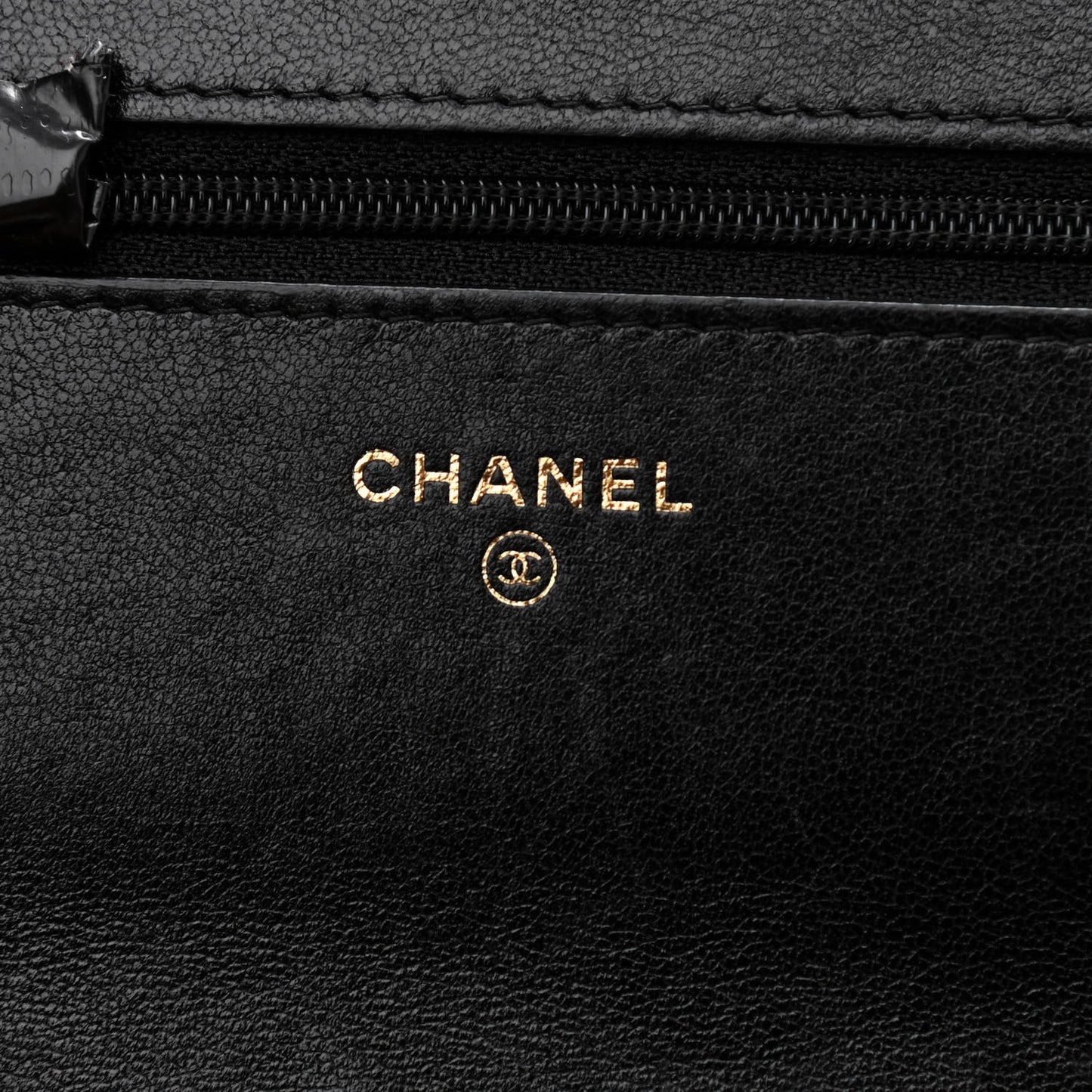 Goatskin Quilted Chanel 19 Wallet On Chain WOC Black