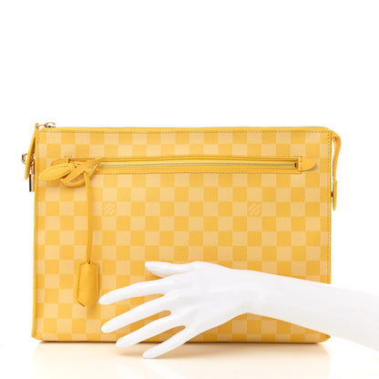 Louis Vuitton Damier Couleurs Kit Clutch Mimosa 2 of 9