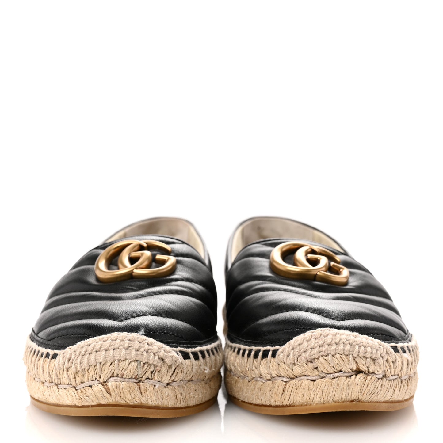Nappa Matelasse GG Marmont Espadrilles 37.5 Black
