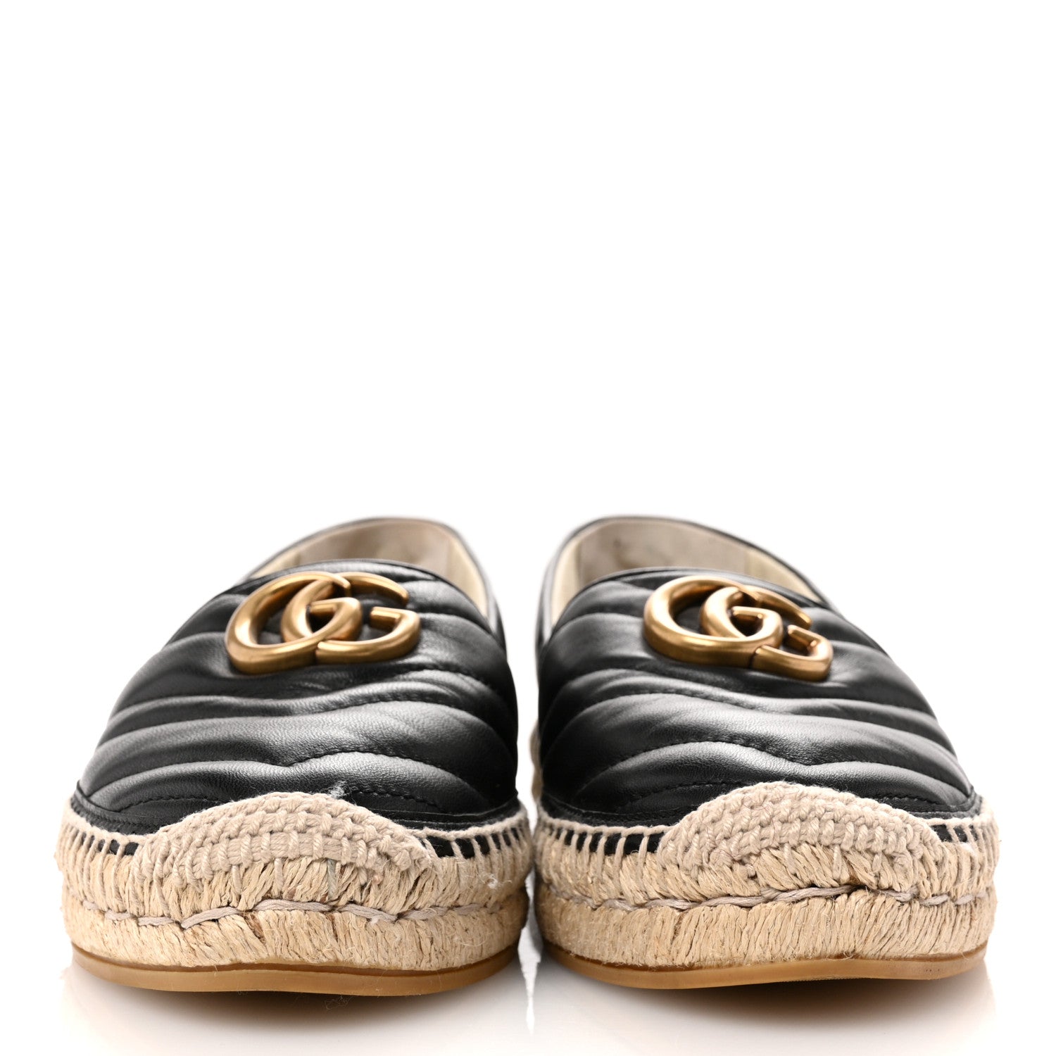 Gucci Nappa Matelasse GG Marmont Espadrilles 37.5 Black 3 of 11