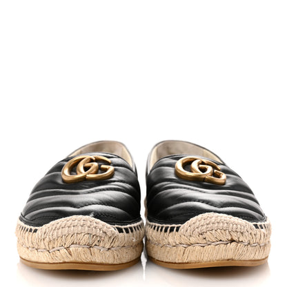 Gucci Nappa Matelasse GG Marmont Espadrilles 37.5 Black 3 of 11
