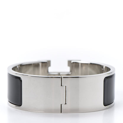 Hermes Enamel Wide Clic Clac H Bracelet PM Black 2 of 3