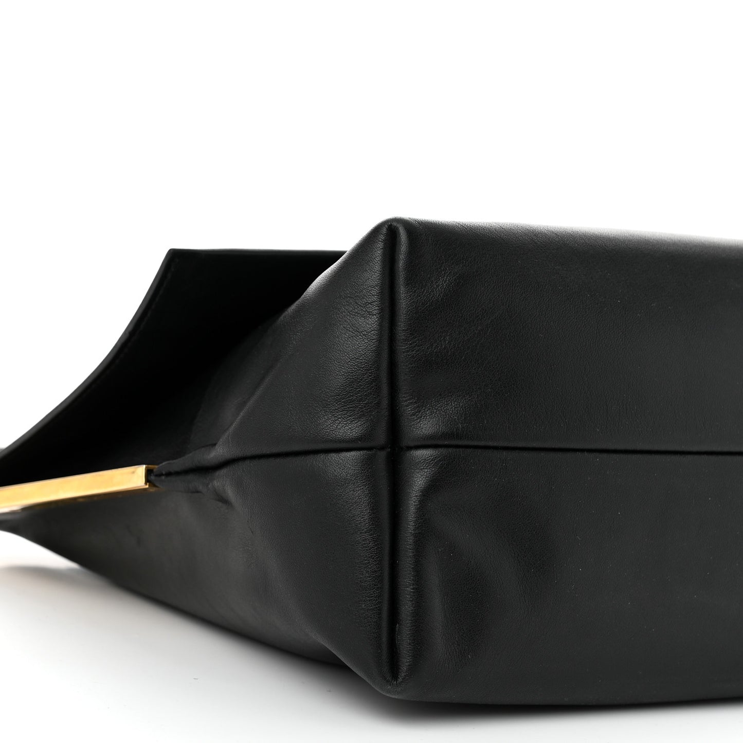 Smooth Calfskin Flap Clasp Bag Black